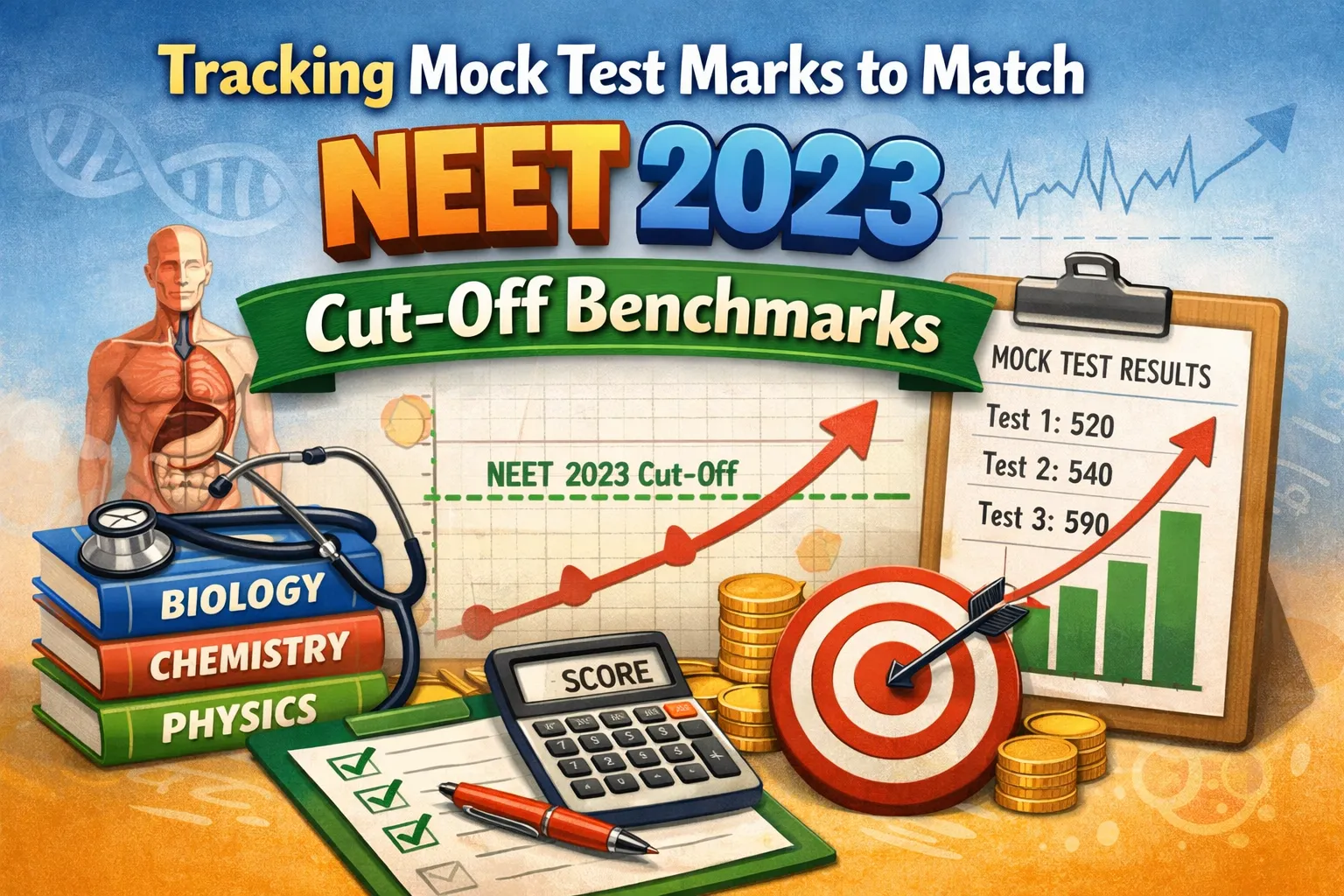 Tracking Mock Test Marks to Match NEET 2023 Cut-Off Benchmarks